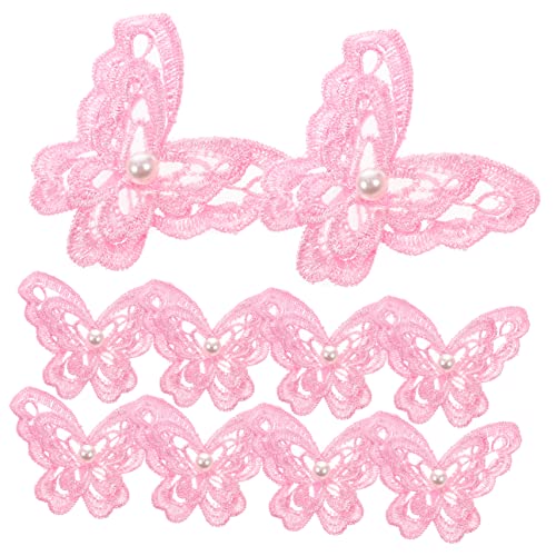 DECORNIJIA 10 Stück Bekleidungszubehör-patches Stickerei Applikation Reparaturflicken Nähen Kleine Knöpfe Dame Hochzeitskleid Schmetterlingsnähte Auf Applique Patch Stoff Rosa DECORNIJIA 10 Stück Bekleidungszubehör-patches Stickerei Applikation Reparaturflicken Nähen Kleine Knöpfe Dame Hochzeitskleid Schmetterlingsnähte Auf Applique Patch Stoff Rosa von DECORNIJIA