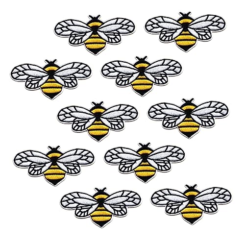 DECORNIJIA 10 Stück Bienen Aufnäher Dekorative Stoffapplikationen für Jeans Taschen Kleidung Bestickt für DIY Projekte Kreative Kleidungsgestaltung DECORNIJIA 10 Stück Bienen Aufnäher Dekorative Stoffapplikationen für Jeans Taschen Kleidung Bestickt für DIY Projekte Kreative Kleidungsgestaltung von DECORNIJIA