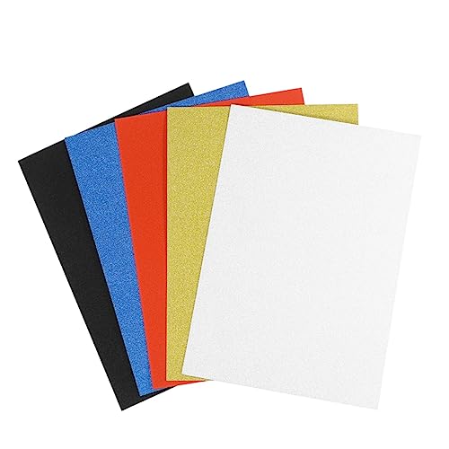 DECORNIJIA 10 Stück Blätter Papierkarten selber machen Kartenvorrat mehrfarbig bunt Farben multi glänzender Karton funkelnder Karton Glitzerkarton Scrapbooking-Bastelpapier Zufällige Farbe von DECORNIJIA