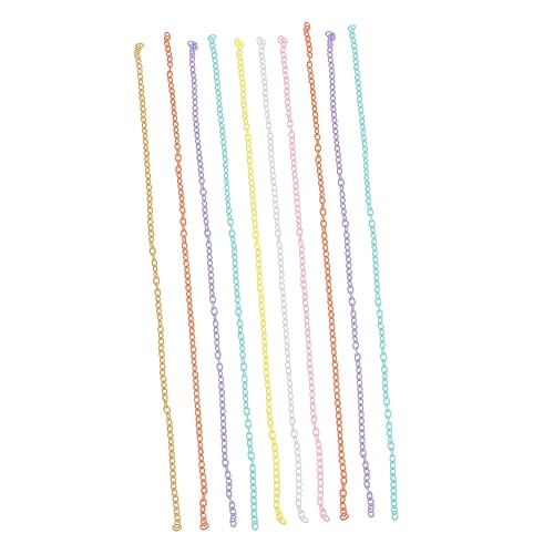 DECORNIJIA 10 Stück DIY Plastikketten für Schmuckherstellung Zufällige Farben Vielseitig Einsetzbar für Lanyards Brillenketten und Schlüsselanhänger von DECORNIJIA