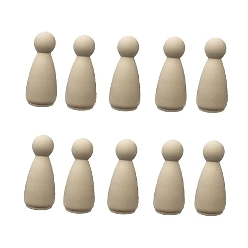 DECORNIJIA 10 Stück Diy Holzfiguren Natürliche Holz Puppen für Bastelprojekte für Hochzeitsdekoration Figuren Bemalen und Kinderhandwerk Vielseitige Verwendungsmöglichkeiten von DECORNIJIA