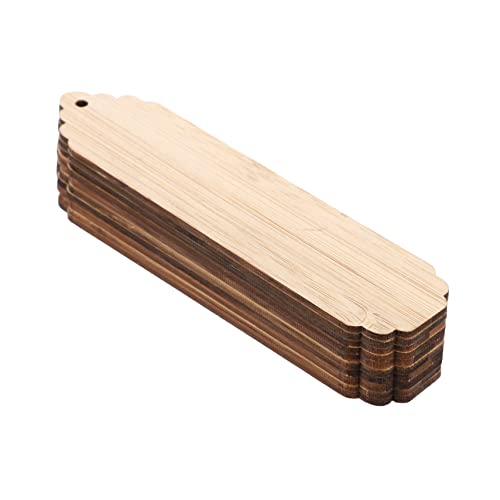 DECORNIJIA 10 Stück Diy-lesezeichenmaterialien Leere Lesezeichen-ornamente Hausgemacht Bausatz Zeitschrift Basteln Von Lesezeichen Herstellung Stichworte Birke Gravieren Brief Machen Holz von DECORNIJIA