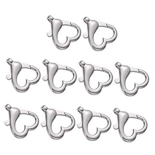 DECORNIJIA 10 Stück Herz Karabinerverschluss Kleine Herz Schlüsselanhänger Clips Geformt Lustige Schlüsselanhänger Teile DIY Schlüsselring Teile Schlüsselanhänger Teile Taschen von DECORNIJIA
