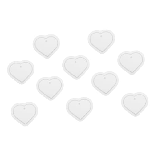 DECORNIJIA 10 Stück Herzform Silikonformen Epoxidharz Gussformen Für DIY Schlüsselanhänger Anhänger Ohrringe Halskette Schmuckherstellung Handwerk von DECORNIJIA