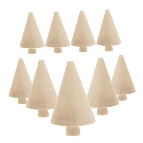 DECORNIJIA 10 Stück Mini Holzbaum Dekoration Teiliges Unlackierte Miniatur Bäume für DIY Kunsthandwerk und Party Deko Holzdeko für Garten und von DECORNIJIA