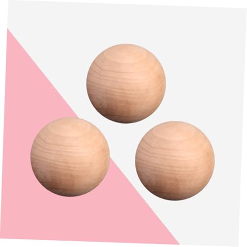 DECORNIJIA 10 Stück Natürliche Unbehandelte Holzkugeln aus Massivem Vollholz Glatte Oberfläche Vielseitig für DIY bastelprojekte Dekoration und Handwerksbedarf Geeignet von DECORNIJIA