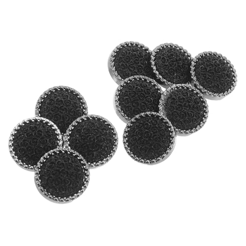 DECORNIJIA 10 Stück Schwarze Rosenknöpfe: Runde Knöpfe Für Mäntel, Pullover, Diy-näh- Und Bastelknöpfe Für Kleidung, Langlebig Und Künstlerisch von DECORNIJIA