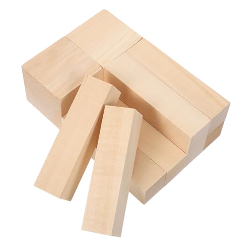 DECORNIJIA 10 Stück Teiliges Basswood Schnitzholz aus Lindenholz für Holzschnitzen und Basteln Naturbelassene Glatte Holzklötze in Zwei für Anfänger und Erfahrene Holzhandwerker DECORNIJIA 10 Stück Teiliges Basswood Schnitzholz aus Lindenholz für Holzschnitzen und Basteln Naturbelassene Glatte Holzklötze in Zwei für Anfänger und Erfahrene Holzhandwerker von DECORNIJIA