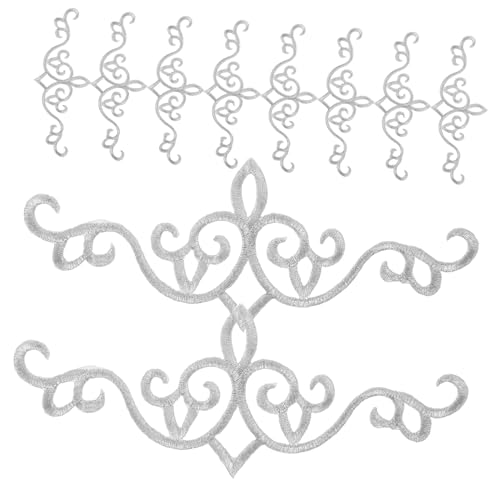 DECORNIJIA 10 Stück Teiliges Bestickte Bügelflicken mit Silbernem Blumenmuster Leichte Kleidungspatches zum Aufbügeln und Nähen Dekorative Textilaufnäher für Reparatur und DIY DECORNIJIA 10 Stück Teiliges Bestickte Bügelflicken mit Silbernem Blumenmuster Leichte Kleidungspatches zum Aufbügeln und Nähen Dekorative Textilaufnäher für Reparatur und DIY von DECORNIJIA