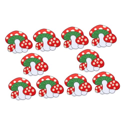 DECORNIJIA 10 Stück Teiliges Bestickte Pilz Applikationen zum Aufnähen Langlebige DIY Stoffpatches für Kleidung Taschen Jacken Praktische Flicken für Kreative Textilgestaltung DECORNIJIA 10 Stück Teiliges Bestickte Pilz Applikationen zum Aufnähen Langlebige DIY Stoffpatches für Kleidung Taschen Jacken Praktische Flicken für Kreative Textilgestaltung von DECORNIJIA