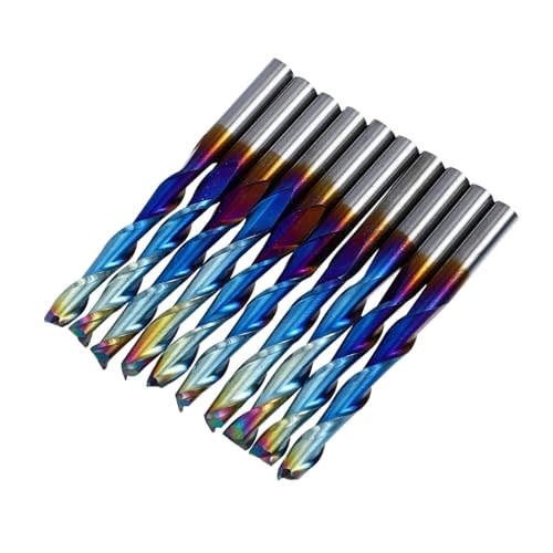 DECORNIJIA 10 Stück Teiliges Cnc Balls Nose Mill Fräser Hartmetall Spiralfräser mit Hoher Festigkeit für Präzises Fräsen und Lange Lebensdauer bei Metallbearbeitung von DECORNIJIA