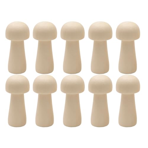 DECORNIJIA 10 Stück Teiliges DIY Holzpilz Modellspielzeug Natürlicher Unbehandelter Holzpilz zum Bemalen Kreative Handarbeit für Glatte Oberfläche Fördert Fantasie und Bastelfähigkeiten DECORNIJIA 10 Stück Teiliges DIY Holzpilz Modellspielzeug Natürlicher Unbehandelter Holzpilz zum Bemalen Kreative Handarbeit für Glatte Oberfläche Fördert Fantasie und Bastelfähigkeiten von DECORNIJIA