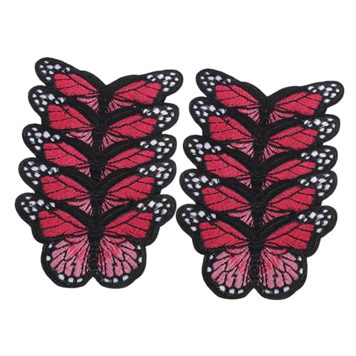DECORNIJIA 10 Stück Teiliges Große Schmetterling Applikationen zum Aufbügeln und Aufnähen Bestickte Stoffpatches Langlebige Diy Kleidung Reparatur und Dekorative Aufwertung für Jacken Taschen von DECORNIJIA