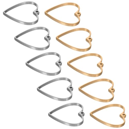 DECORNIJIA 10 Stück Teiliges Herzförmige Anhängerrahmen Hohlstruktur für Resin Schmuckherstellung Leichte Hypoallergene Schmuckfassungen für DIY Halsketten und Ohrringe DECORNIJIA 10 Stück Teiliges Herzförmige Anhängerrahmen Hohlstruktur für Resin Schmuckherstellung Leichte Hypoallergene Schmuckfassungen für DIY Halsketten und Ohrringe von DECORNIJIA