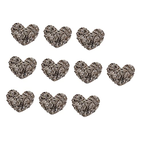 DECORNIJIA 10 Stück Teiliges Herzförmige Strass Bügelbilder Patches mit Selbstklebendem Rückseite für Kleidung Reparatur Jeans Taschen und DIY Dekoration Einfaches Aufbügeln Langlebig von DECORNIJIA