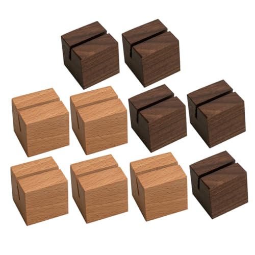 DECORNIJIA 10 Stück Teiliges Holz Kartenhalter Tischkartenhalter Namensschildhalter aus Buchenholz und Walnussholz mit Schrägem Schlitz für Hochzeit Büro Party Dekoration DECORNIJIA 10 Stück Teiliges Holz Kartenhalter Tischkartenhalter Namensschildhalter aus Buchenholz und Walnussholz mit Schrägem Schlitz für Hochzeit Büro Party Dekoration von DECORNIJIA