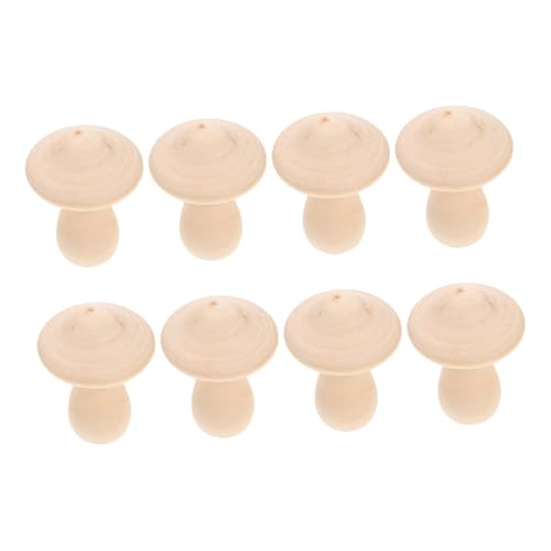 DECORNIJIA 10 Stück Teiliges Holzpilz deko zum Bemalen DIY Graffiti Bastelset Vielfältige Natürliche Pilzmodelle Fördert Kreativität und Malfähigkeiten Sichere Holzfiguren für Kinderhand von DECORNIJIA