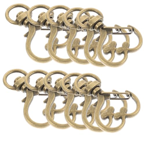 DECORNIJIA 10 Stück Teiliges Kreative Herz Schlüsselanhänger Clips aus Drehbare Federclips für DIY Anhänger Taschen und Schmuck Robust und Vielseitig für Bastelprojekte von DECORNIJIA