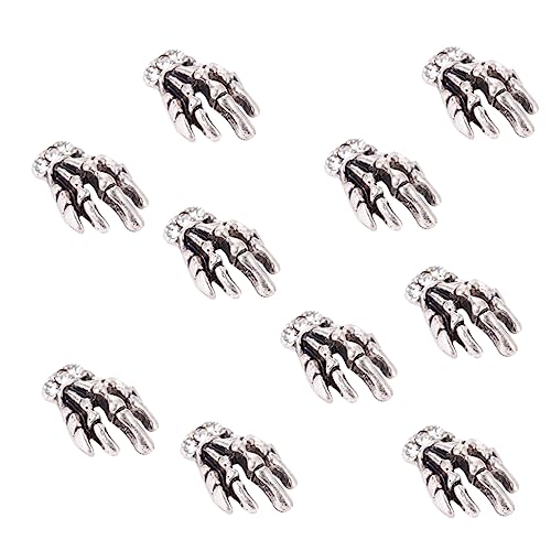 DECORNIJIA 10 Stück Teiliges Manicure Nail Art Decals aus Legiertem Skelett Hand Design Diy Nageldekoration für Halloween Nagelpiercing und Nail Art Enthusiasten DECORNIJIA 10 Stück Teiliges Manicure Nail Art Decals aus Legiertem Skelett Hand Design Diy Nageldekoration für Halloween Nagelpiercing und Nail Art Enthusiasten von DECORNIJIA