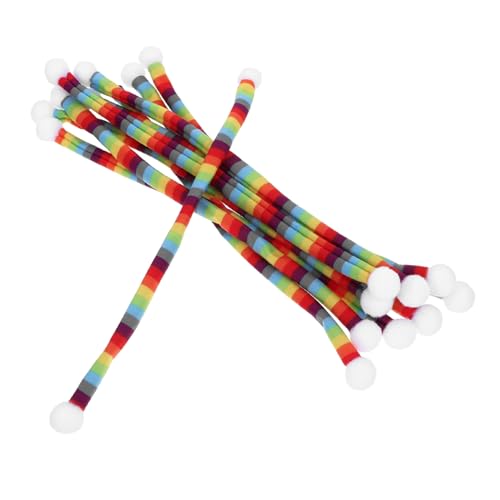 DECORNIJIA 10 Stück Teiliges Mini Weihnachts Schal aus Weichem Doppelseitigem Plüschstoff Gestreift Vielseitig Einsetzbar als Puppendeko oder Weinflaschenschal Kompakt und Farbenfroh für von DECORNIJIA
