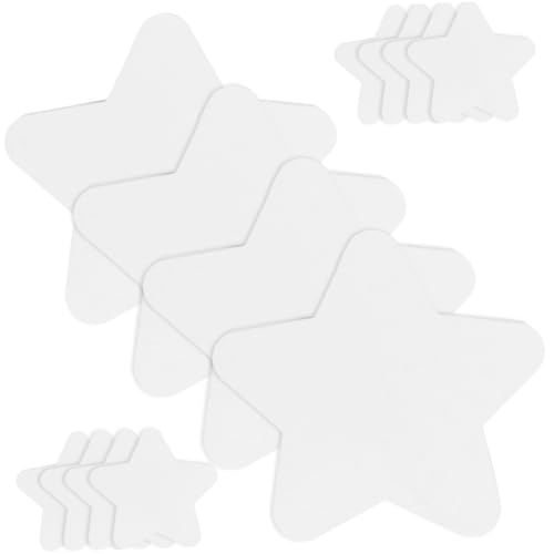 DECORNIJIA 10 Stück Teiliges Sternförmiges Ölmalbrett Rundes Kanten panel für Künstler Vielseitiges Leinwandbrett für Öl Acrylfarben für Malerei Bastelprojekte und Dekoration von DECORNIJIA