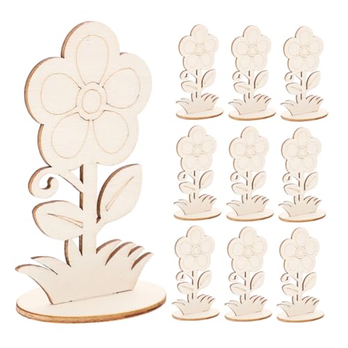 DECORNIJIA 10 Stück Teiliges Unbemalte Holzblumen zum Bemalen Robuste DIY Holzblumen Deko mit Glatter Oberfläche Kinderfreundliche Bastelmaterialien für Kreative Handwerksprojekte und DECORNIJIA 10 Stück Teiliges Unbemalte Holzblumen zum Bemalen Robuste DIY Holzblumen Deko mit Glatter Oberfläche Kinderfreundliche Bastelmaterialien für Kreative Handwerksprojekte und von DECORNIJIA
