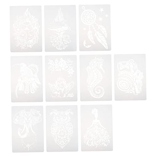 DECORNIJIA 10 Stück Teiliges Wiederverwendbares Schablonen für Tiermuster für Diy Kunstprojekte Scrapbooking und Wanddekoration Waschbarem Pet Material DECORNIJIA 10 Stück Teiliges Wiederverwendbares Schablonen für Tiermuster für Diy Kunstprojekte Scrapbooking und Wanddekoration Waschbarem Pet Material von DECORNIJIA