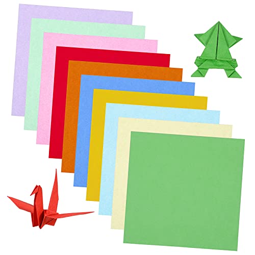 DECORNIJIA 100 Blatt Buntes Origami bastelmaterial für crafts for Papierfaltkunst Bastelpapier Origami -Papiere Origamipapier 6x6 quadratische Origami-Papiere Pastellpapier von DECORNIJIA
