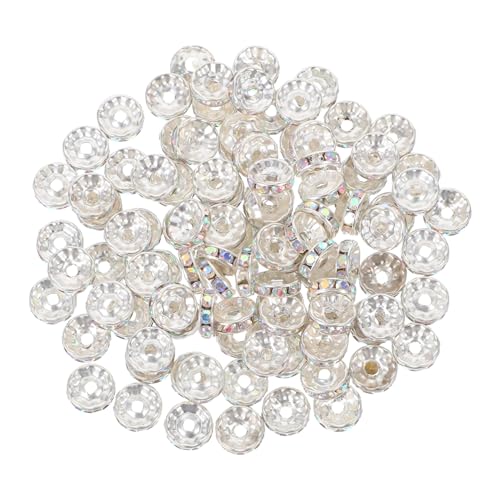 DECORNIJIA 100 Stück Abstandsperlen Zur Schmuckherstellung, 10 Mm, Kristall-strass-rondelle-abstandsperlen Für Armbänder Und Halsketten von DECORNIJIA