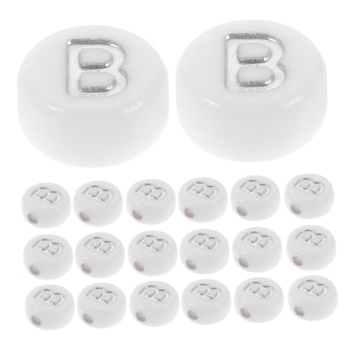 DECORNIJIA 100 Stück Acryl Alphabetperlen DIY Halskettenperlen Bastelperlen Für Halsketten Abc Perlen Schmuckherstellungsperlen Rechtschreibperlen Schlüsselanhängerperlen Alphabet von DECORNIJIA