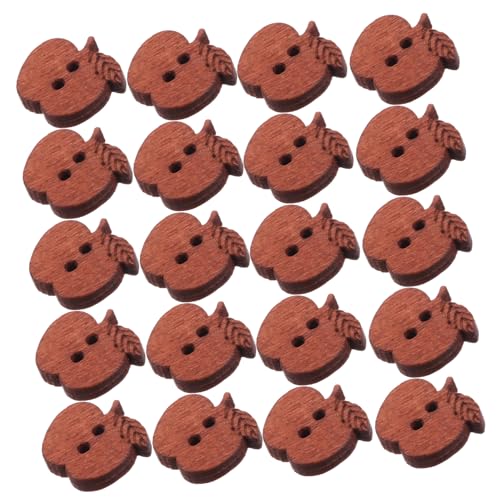 DECORNIJIA 100 Stück Apfelförmige Holzknöpfe Doppel Kleine Nähknöpfe Retro Stil Für DIY Kleidung Basteln Jacken Mäntel Taschen DECORNIJIA 100 Stück Apfelförmige Holzknöpfe Doppel Kleine Nähknöpfe Retro Stil Für DIY Kleidung Basteln Jacken Mäntel Taschen von DECORNIJIA