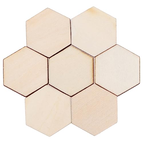 DECORNIJIA 100 Stück Buchenholz Sechseckige Ornamente Unbehandelte Holzformen für DIY Bastelprojekte Dekorationen für Hochzeiten Geburtstage und Weihnachten DECORNIJIA 100 Stück Buchenholz Sechseckige Ornamente Unbehandelte Holzformen für DIY Bastelprojekte Dekorationen für Hochzeiten Geburtstage und Weihnachten von DECORNIJIA