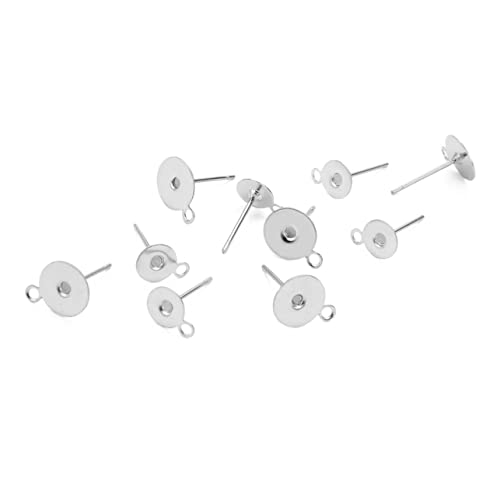 DECORNIJIA 100 Stück Edelstahl Ohrstecker Pins mit Flachem Rundem Pad Langer Ohrstecker für DIY Schmuckherstellung Silberne Ohrsteckerkunstzubehör für Ohrring Anhänger und Basteln DECORNIJIA 100 Stück Edelstahl Ohrstecker Pins mit Flachem Rundem Pad Langer Ohrstecker für DIY Schmuckherstellung Silberne Ohrsteckerkunstzubehör für Ohrring Anhänger und Basteln von DECORNIJIA