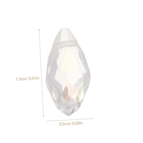 DECORNIJIA 100 Stück Glasperlen Wassertröpfchenform Spacer Beads für DIY Schmuckherstellung für Einfaches Auffädeln Bunte Ab Beschichtung für Armbänder Halsketten Bastelzubehör von DECORNIJIA