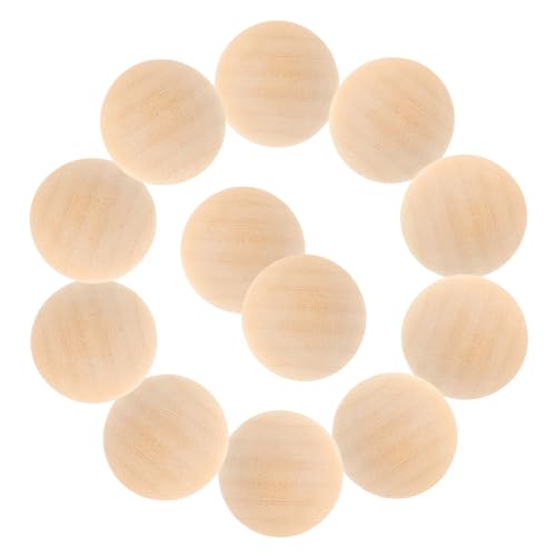 DECORNIJIA 100 Stück Halbrunde Holzperlen Naturbelassen Glatt DIY Bastelperlen für Schmuckherstellung Armbänder Halsketten Dekoration Holzperlen zum Auffädeln und Basteln von DECORNIJIA