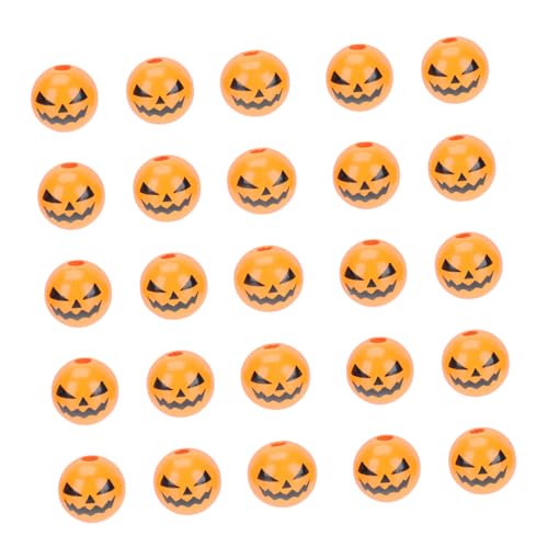 DECORNIJIA 100 Stück Halloween Holzperlen Kürbis Design DIY Schmuck Bastelset Vielseitige Holzkugeln für Halsketten Armbänder Wanddekoration Herbstdeko Zubehör DECORNIJIA 100 Stück Halloween Holzperlen Kürbis Design DIY Schmuck Bastelset Vielseitige Holzkugeln für Halsketten Armbänder Wanddekoration Herbstdeko Zubehör von DECORNIJIA