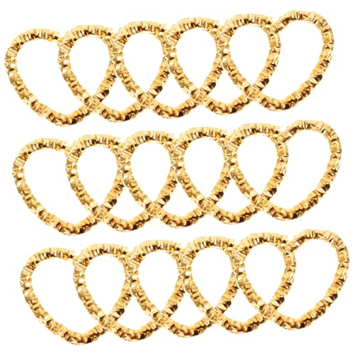 DECORNIJIA 100 Stück Herzförmige Verbindungsringe Goldene Öffnungsringe für Schmuckherstellung DIY Schlüsselanhänger Dekorative Zubehörteile für Handarbeiten von DECORNIJIA