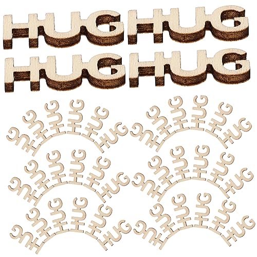 DECORNIJIA 100 Stück Holz Hug Buchstaben Unfertige Holzschnittteile für DIY Bastelprojekte für Babyparty Hochzeit und Kreative Dekorationen DECORNIJIA 100 Stück Holz Hug Buchstaben Unfertige Holzschnittteile für DIY Bastelprojekte für Babyparty Hochzeit und Kreative Dekorationen von DECORNIJIA
