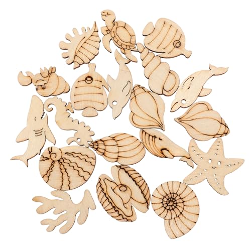 DECORNIJIA 100 Stück Holzscheiben Meerestiere DIY Bastelset Tierformen Robustes Holz zum Bemalen und Dekorieren für Kreative Holzstreudeko Strandholz Basteln DECORNIJIA 100 Stück Holzscheiben Meerestiere DIY Bastelset Tierformen Robustes Holz zum Bemalen und Dekorieren für Kreative Holzstreudeko Strandholz Basteln von DECORNIJIA
