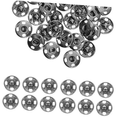 DECORNIJIA 100 Stück Metall Druckknöpfe zum Annähen Versteckte Langlebige Knöpfe für Damenbekleidung Geeignet für Mäntel Jeans Strickjacken und Taschen Gunmetal Farbe von DECORNIJIA