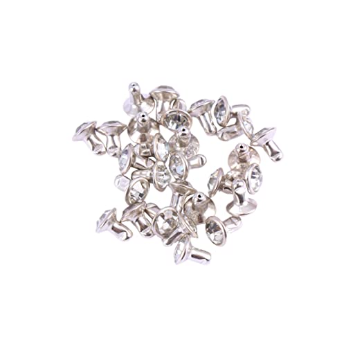 DECORNIJIA 100 Stück Nähzubehör für Kleidung rhinestones Schmuckzubehör Strasssteine Buntes Schmuck Nieten aus Strass Juwelen annähen Schmuckkunstdesign Strass bunter Diamantschmuck Weiß von DECORNIJIA