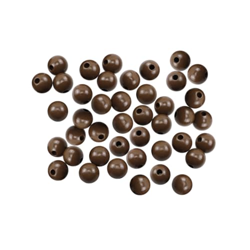 DECORNIJIA 100 Stück Naturholzperlen Kaffee Farbton Runde DIY Schmuckperlen für Armband Halskette Dekoration Bastelperlen für Handwerk und Wohnaccessoires von DECORNIJIA