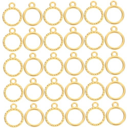 DECORNIJIA 100 Stück Offene Runde Zinklegierung Bezel Anhänger Rahmen Hohl Leicht für Uv Harz Schmuckherstellung DIY Halsketten und Armbänder Goldfarben für Bastelbedarf DECORNIJIA 100 Stück Offene Runde Zinklegierung Bezel Anhänger Rahmen Hohl Leicht für Uv Harz Schmuckherstellung DIY Halsketten und Armbänder Goldfarben für Bastelbedarf von DECORNIJIA