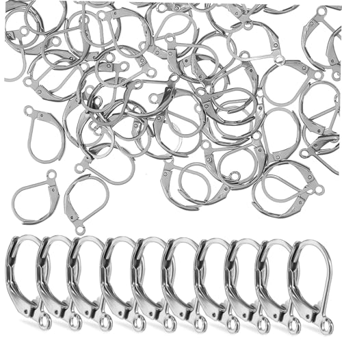 DECORNIJIA 100 Stück Ohrhaken mit Hebelverschluss Langlebig Nickelfrei für DIY Schmuckherstellung Ohrring Haken Zubehör für Basteln und DECORNIJIA 100 Stück Ohrhaken mit Hebelverschluss Langlebig Nickelfrei für DIY Schmuckherstellung Ohrring Haken Zubehör für Basteln und von DECORNIJIA