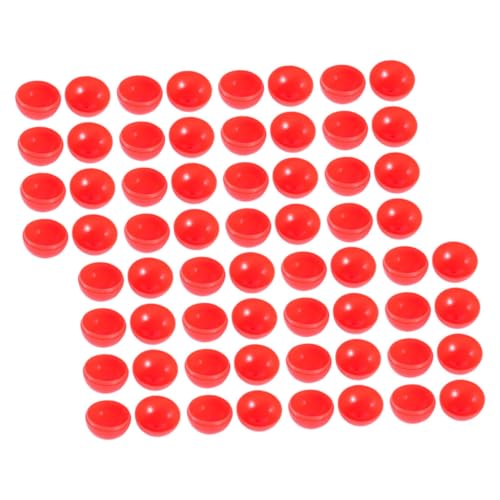DECORNIJIA 100 Stück Rote Offene Lotteriebälle aus Langlebigem PVC Wiederverwendbare Partyspiel Kugeln für Auslosungen Basteln Feierlichkeiten Interaktive Spiele und Aktivitäten von DECORNIJIA