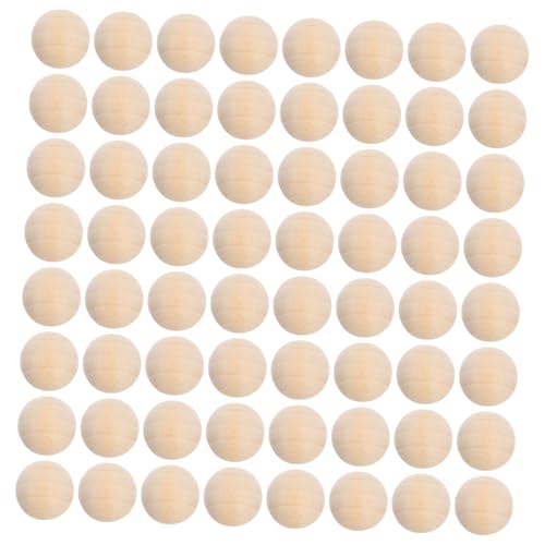 DECORNIJIA 100 Stück Runde Holzkugeln Ohne Loch Unlackierte Natürliche Holzperlen Für DIY Schmuck Bastelprojekte Handgemachte Dekorationen von DECORNIJIA