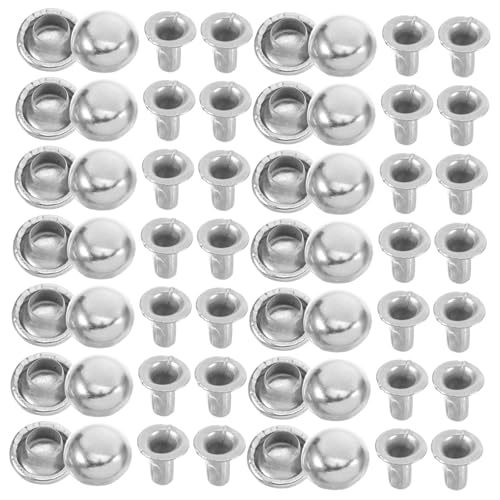 DECORNIJIA 100 Stück Runde Pilznieten Silberfarbene Metallnieten DIY Metallnieten für Lederhandwerk Schmuck Schuhe Taschen Gürtel Dekoration DECORNIJIA 100 Stück Runde Pilznieten Silberfarbene Metallnieten DIY Metallnieten für Lederhandwerk Schmuck Schuhe Taschen Gürtel Dekoration von DECORNIJIA