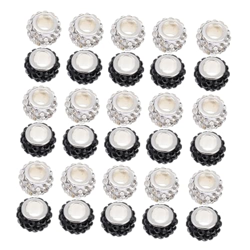 DECORNIJIA 100 Stück Teiliges DIY Armband Perlen Strass Schmuck Accessoires Große Perlen Klassisch für Basteln und Schmuckherstellung von DECORNIJIA