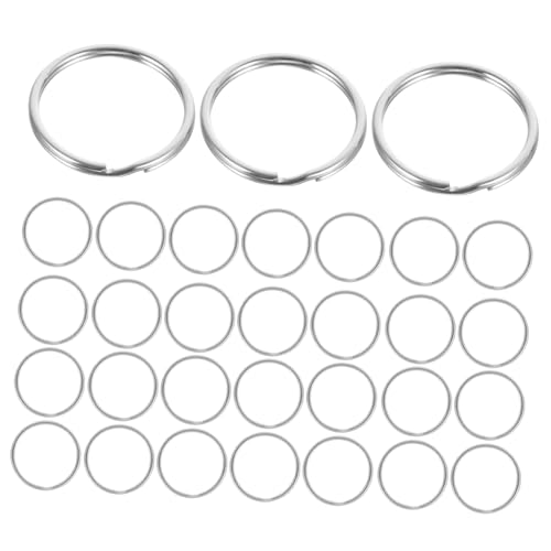 DECORNIJIA 100 Stück Teiliges Edelstahl Schlüsselringe Rund Schlüsselanhänger Ringe für DIY Schmuck Basteln und Autoschlüssel Zubehör Langlebig Formstabil von DECORNIJIA