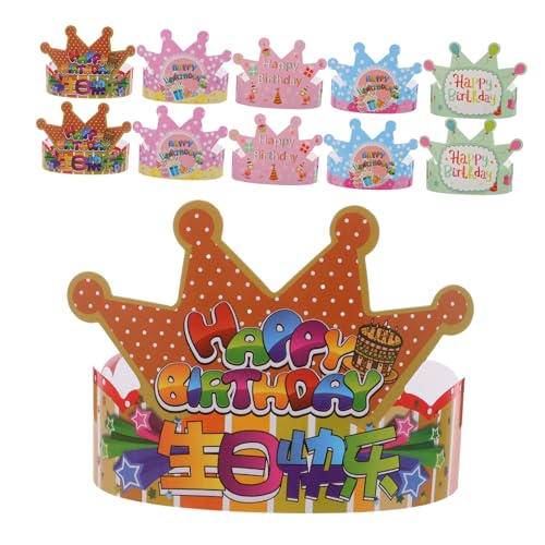 DECORNIJIA 100 Stück Teiliges Kindergeburtstags Papierkronen Party Kopfschmuck für Mädchen und Jungen Leichte Partydekoration als Mitgebsel für Feierlichkeiten von DECORNIJIA